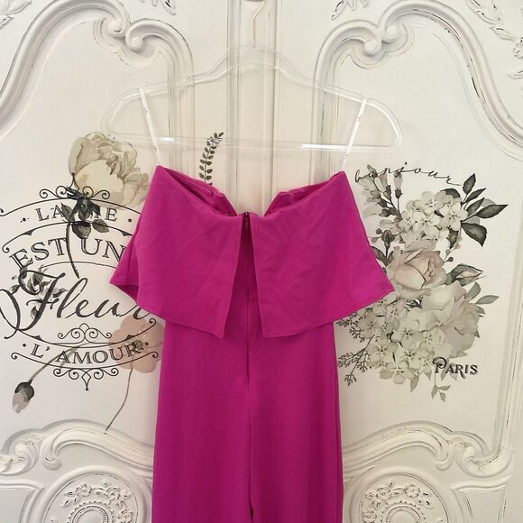 Lulus Power of Love Jumpsuit Women's XS Magenta Strapless NWOT - Picture 11 of 14